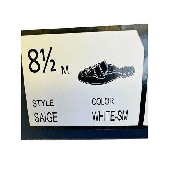 Adrienne Vittadini‎ Saige Tassel Loafer Mule In Smooth White Size 8.5M NWB - Image 9
