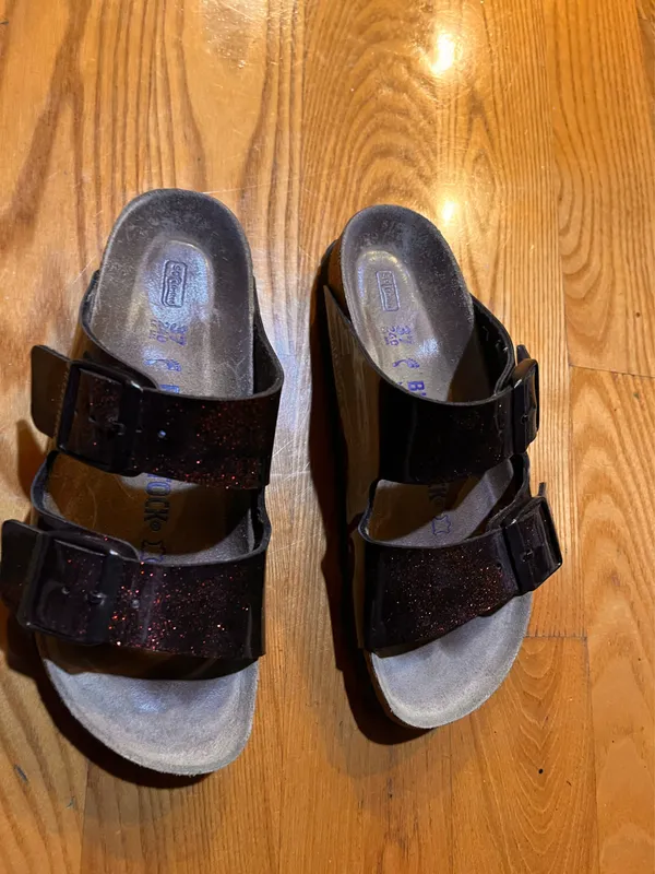 Birkenstock Birko-flor Glitter Double Strap womens size 7.5 - Image 3