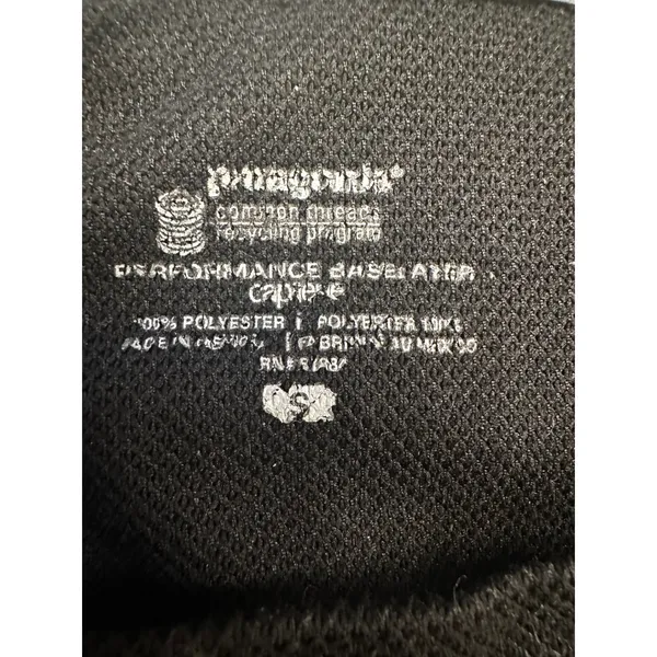 Patagonia Capilene Performance Base Layer Top Black Long Sleeve Crewneck Ski S - Image 3
