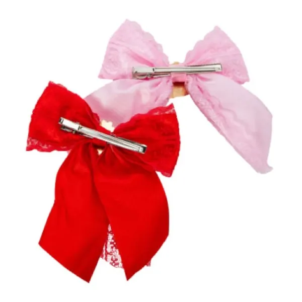 Strawberry Shortcake 2 Pack Lace Hair Bows NWT - Image 2