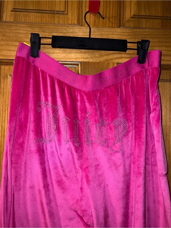 Juicy Couture Hot Pink Velour Joggers - Image 4