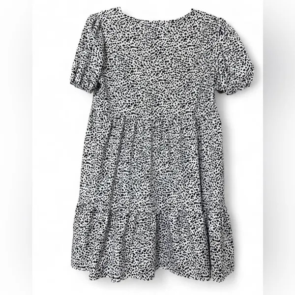 SHEIN Medium Dalmatian Print Babydoll Dress – Black & White Flowy Dress - Image 2