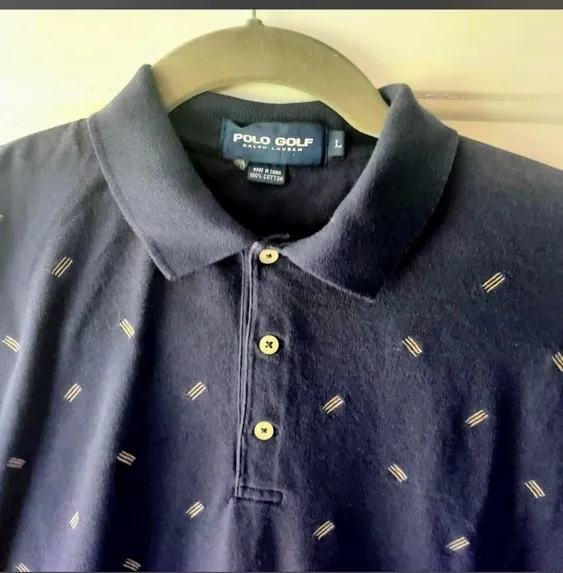 Ralph Lauren Polo Golf Navy L Preppy Resort Vacation Yacht Club Classic Sport - Image 2