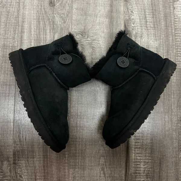 UGG Mini Bailey Button II Boots Black Size 6 - Image 10