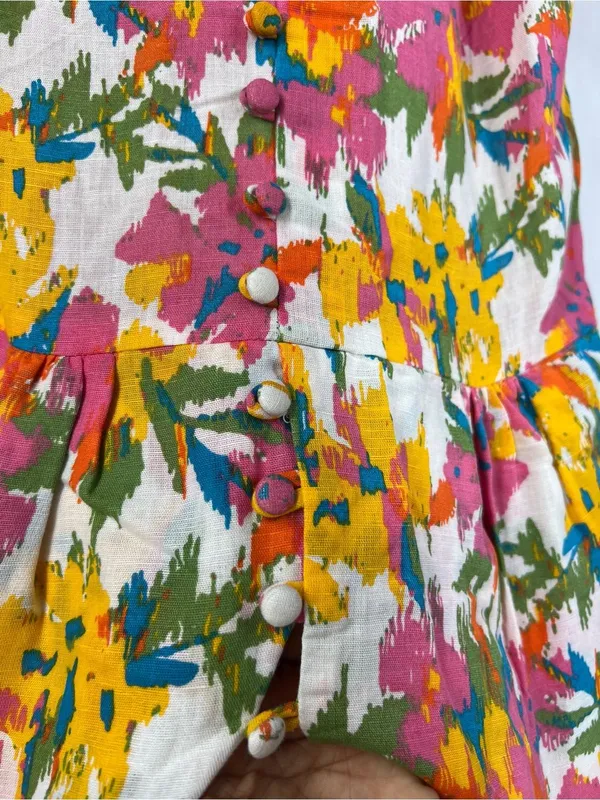 Picture Organic Clothing Bermina Alstro Print Linen Blend Dress M NWT - Image 4