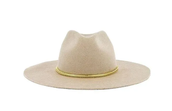 Hat Attack Glam Hat Beige & Chain Womens Size OS - Image 13