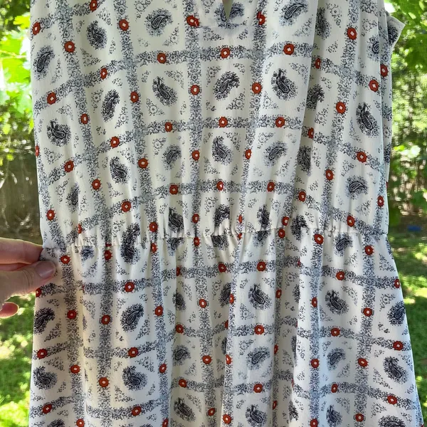 Madewell Women's Sleeveless Silk Mini Dress White Printed Size 00 - Image 4
