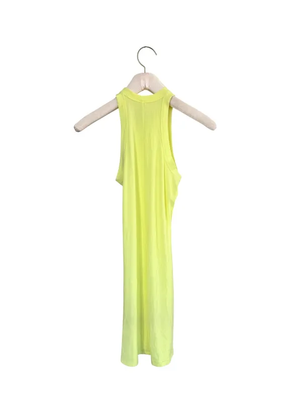 SKIMS neon yellow body con midi dress - Image 3
