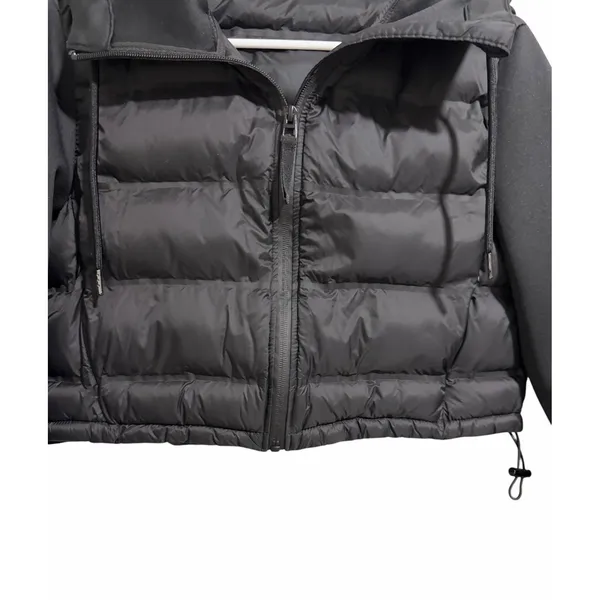 ZARA‎ Cropped Puffer Hooded Lightweight Jacket Black Women's Size Medium - Image 5