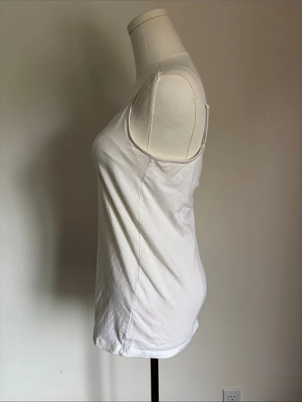 Motherhood Maternity White Slim-Strap Scoop Neck Camisole - Image 3