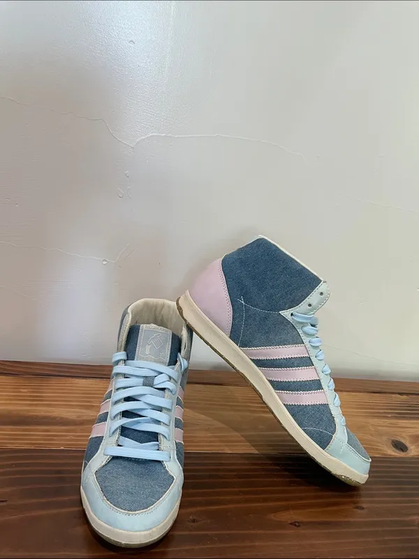 🔥RARE🔥 adidas Retro Women's adi Hoop Mid Grun Shoe,Neoblue/Purple/Glacier 9 - Image 3