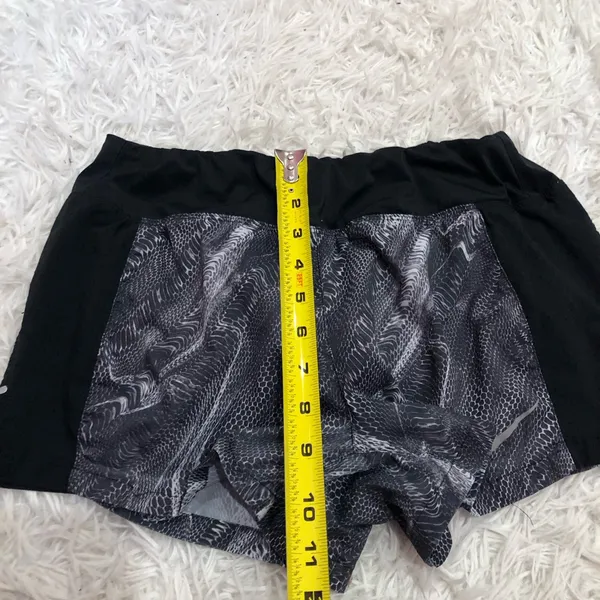 Nike Eclipse‎ Dri Fit Running Shorts Printed Black Grey Size Small - Image 8
