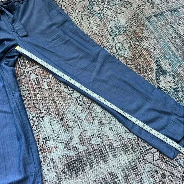 Banana Republic NWT Avery Ankle Dress Pants Tie Belt Blue Size 6 - Image 9