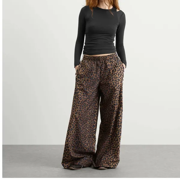 ADIDAS leopard printed oversized track pants - Image 3