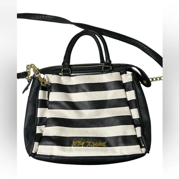 Whimsigoth Kitschy Glam Betsy Johnson Girly Grunge Awning Striped Y2K Crossbody - Image 7