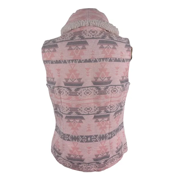 Duluth Trading Co Sherpa Festivest Pink Aztec Southwestern Button Vest Small - Image 3
