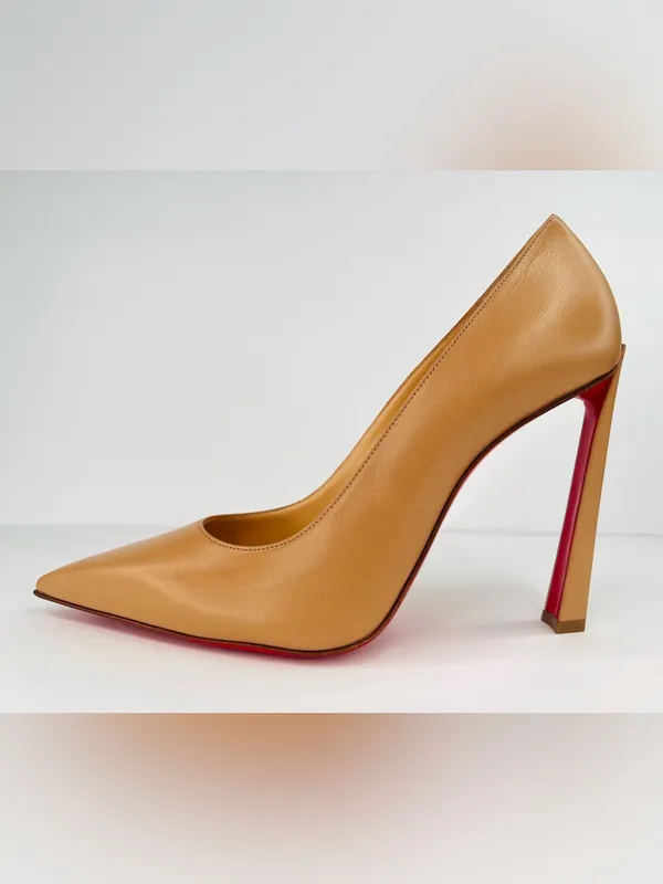 Christian Louboutin Condora 100mm Beige Leather Pumps Size EU 40 - Image 9