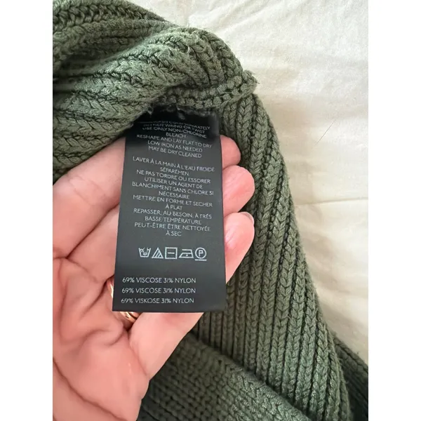 Maeve Green Square Neck Wide-Sleeve Sweater XXS - Image 9