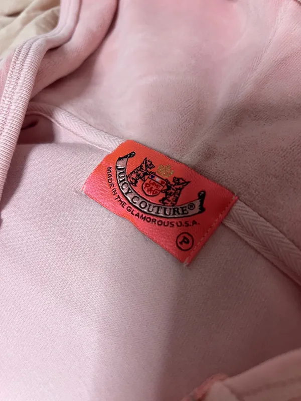 Juicy Couture Velour Zip-Up Jacket Pink - Image 2