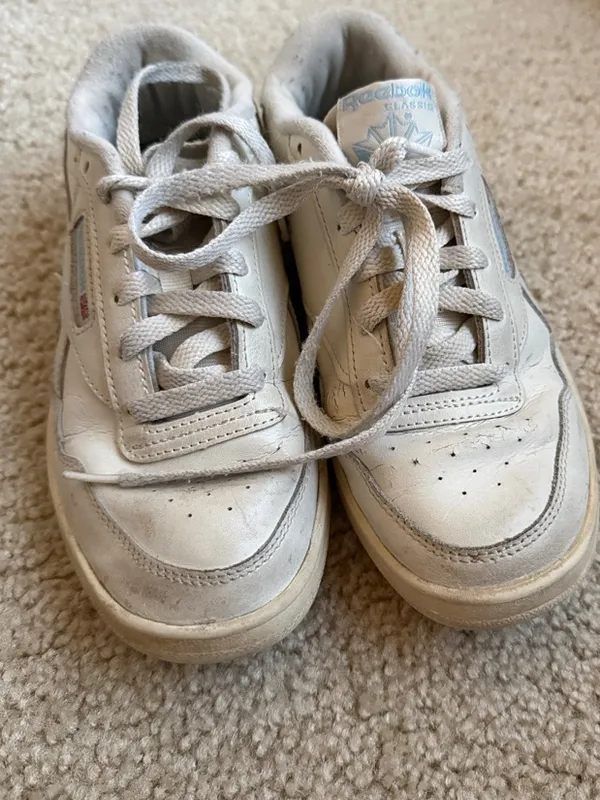 Reebok White Leather Low-Top Sneakers - Image 4
