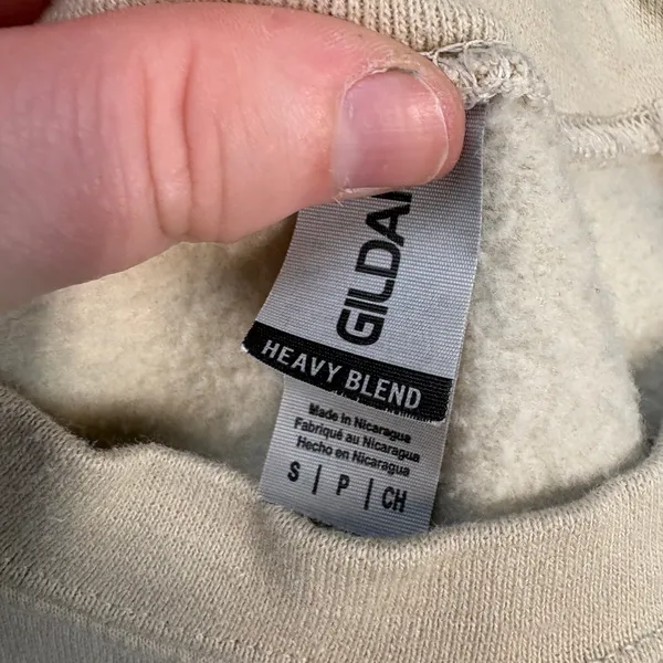 Gildan Taylor Swift Albums As Books Graphic Crewneck Beige Sweatshirt Size S - Image 5