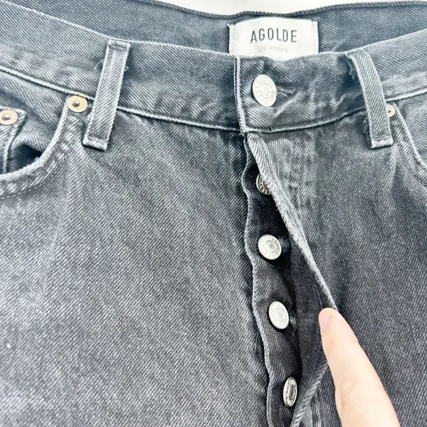 AGOLDE Womens‎ Organic Cotton Lana Slice High Rise Cutout Straight Leg Jeans 29 - Image 6