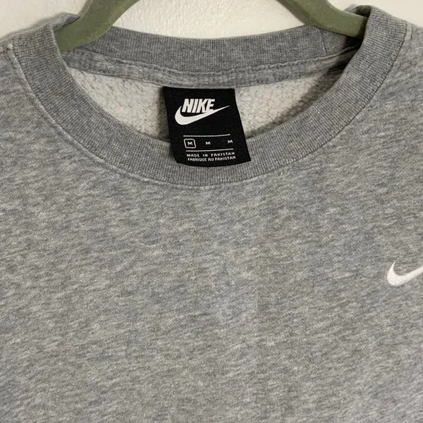 Nike Grey Cropped oversized Sweatshirt Women's size medium‎ - Image 2