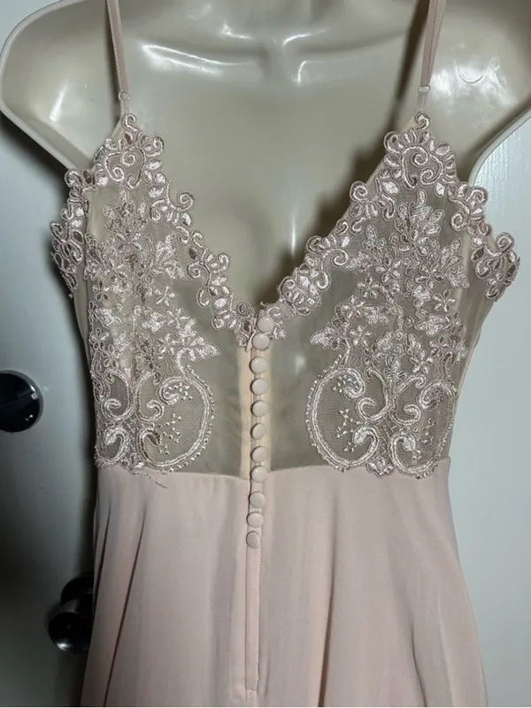Lulu's Blush Spaghetti Strap V-Neck Maxi Dress - Image 7