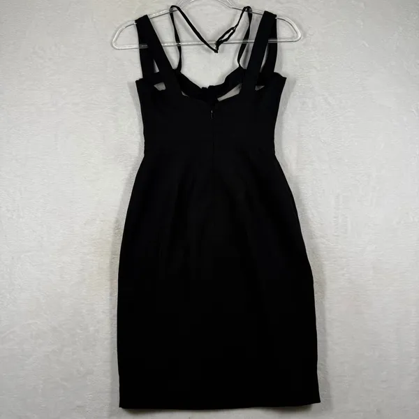 House‎ of CB London Camina Black Mesh Corset Bodycon Dress SB2247 XS - Image 8
