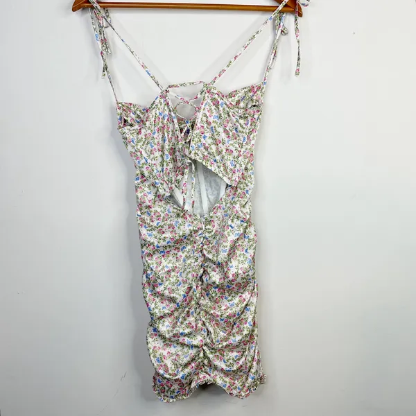 For Love and Lemons Victorias Secret Satin Butterflies Floral Corset Slip Dress - Image 11