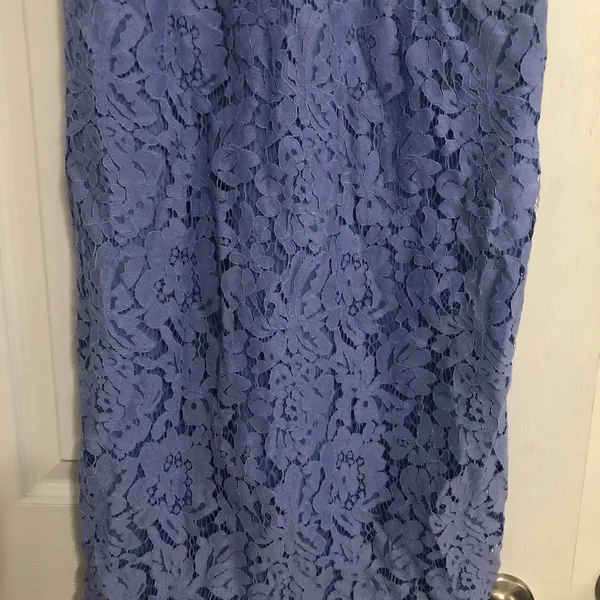 ASTR The Label Women Size Medium Dress Lace ‎ Periwinkle Spaghetti Strap midi - Image 5