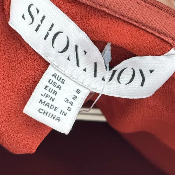 Shona Joy Lino Off Shoulder Tie Maxi‎ Dress Mahogany - Image 6