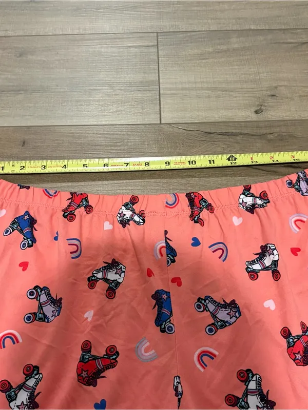 Joyspun Women's pocket Pajama Shorts Roller Skate‎ Hearts Epic coral large - Image 6