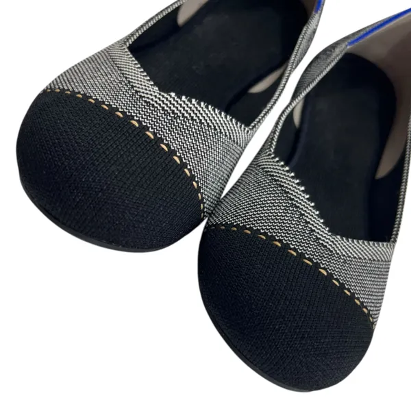 Rothy’s The Square Flats | Tuxedo Black & Ivory - Image 4