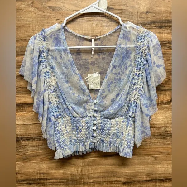 FREE PEOPLE‎ WOMEN'S SUGAR MESH BLOUSE NWT small - Image 8
