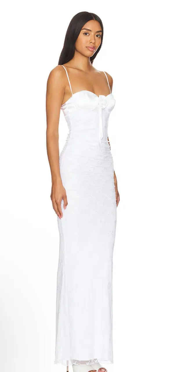 Majorelle White Lace Gown Xxs - Image 3