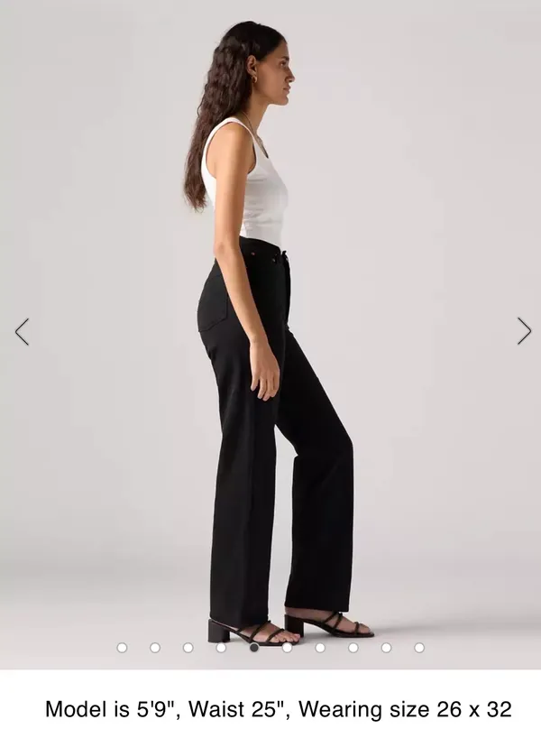Levi’s Black Jeans Ribcage Straight  - Image 7