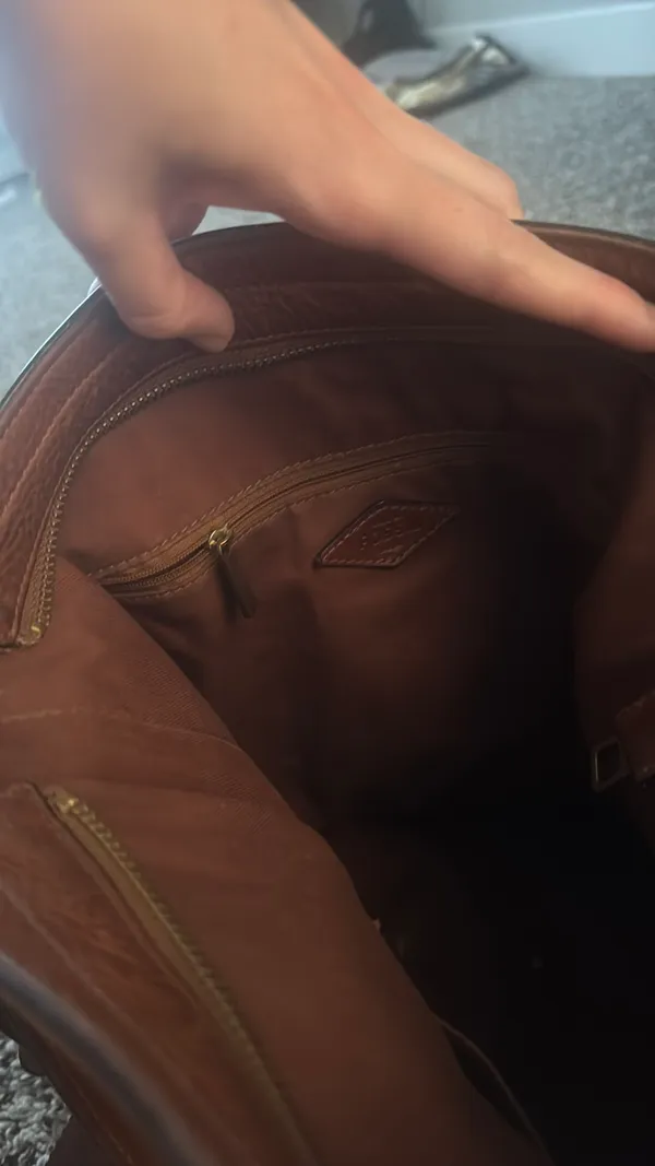 Fossil Brown Leather Bag - Image 2