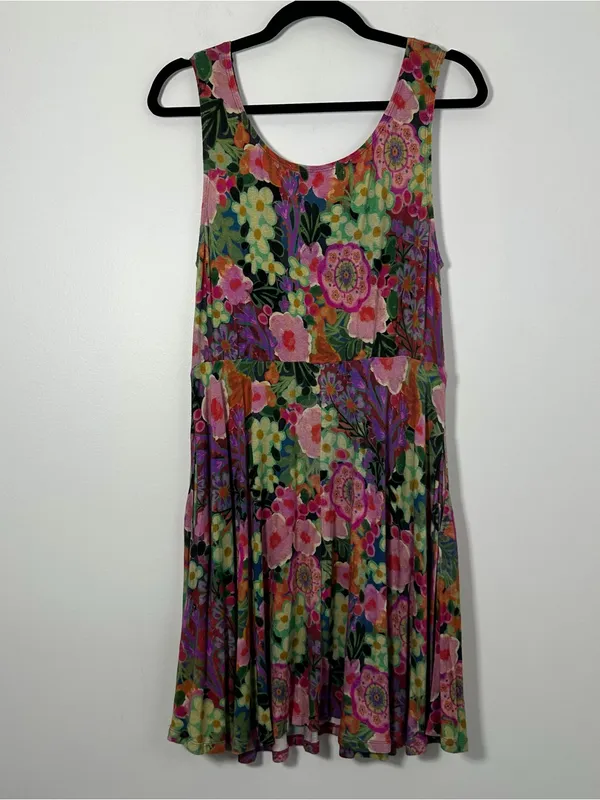 Natural Life Floral Fit & Flare Dress Women’s Large Boho Sleeveless NWT - Image 4