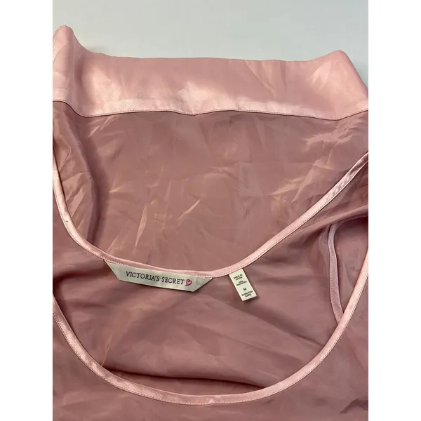 Vintage Silky Victoria's Secret Pale Pink‎ Satiny Tank Med - Image 3