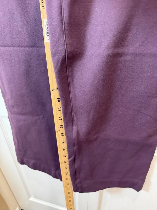 Women's Quince Ultra-Stretch Ponte Cropped Wide Leg Pants Dark Purple 0 - Image 6