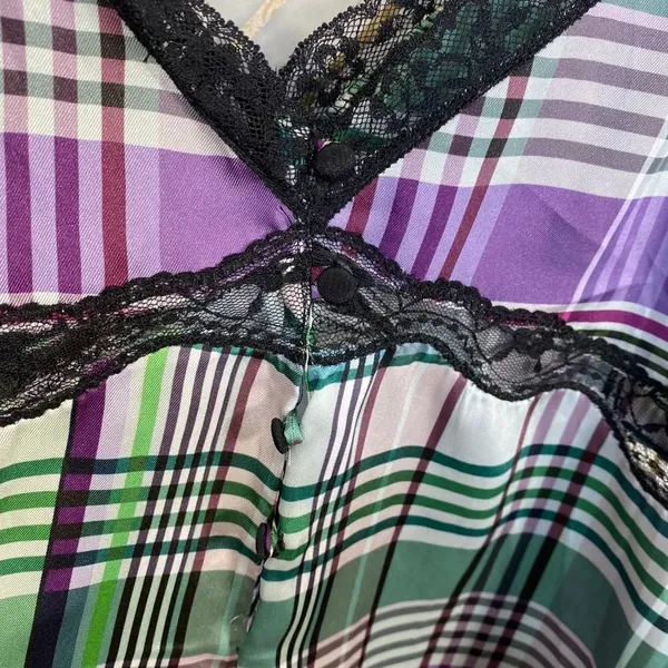 Zara Check Plaid Lace-Trimmed‎ Camisole Top - Image 9