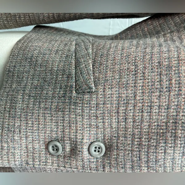 West Coast Connection Vintage Wool Blend Tweed Two Button Blazer Pockets‎ 6 - Image 4
