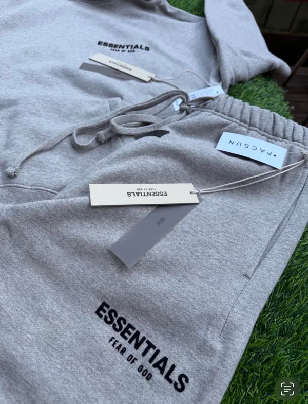 Essentials XXS dark oat new set uncuffed pants Gray - Image 2