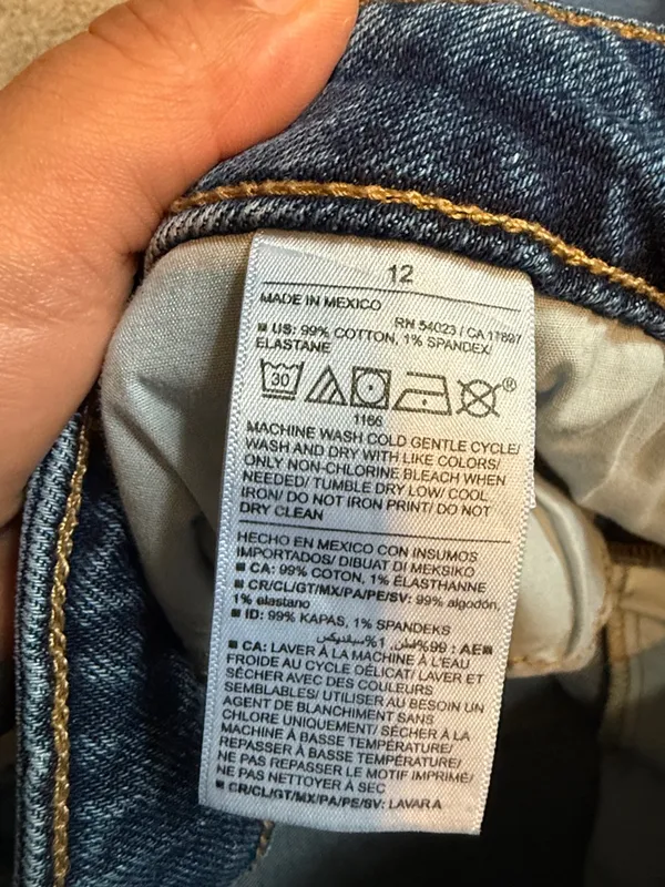 Old Navy Dark Was High Rise OG Loose Jeans Size 12 - Image 5