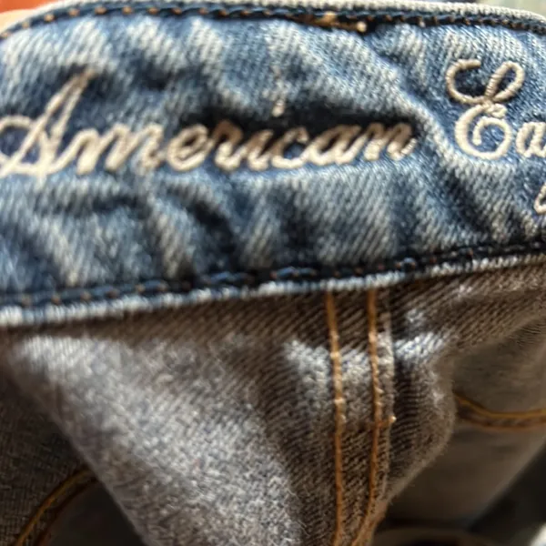 American eagle blue distressed denim shorts - Image 5