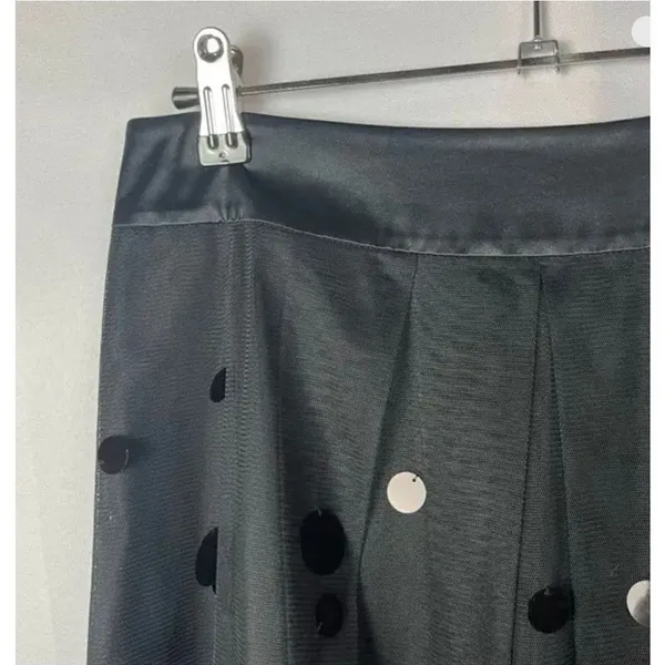Ann Taylor Petite Black Sequin Tulle A-Line Skirt 2 - Image 3
