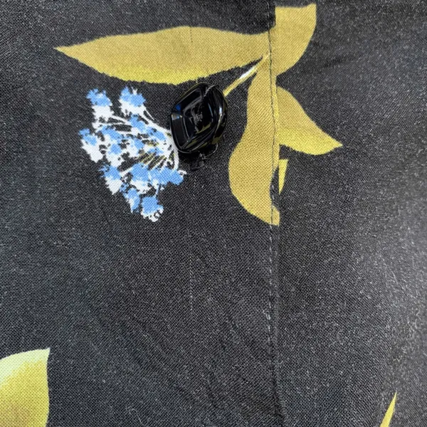 Sag Harbor Vintage Skirt Black Blue Floral Button Front Romantic Grunge Midi Botanical - Image 7