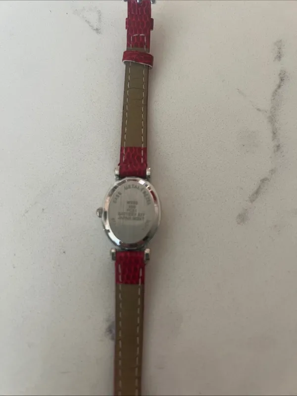 Classic Red Leather Strap Women's Watch - Image 3