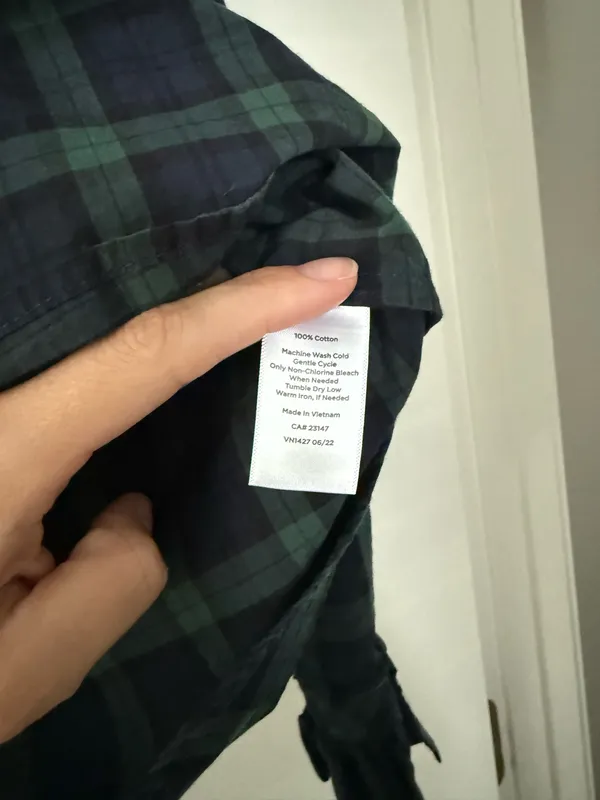 Talbots Plaid Long Sleeve Blouse - Image 5